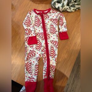 Festive Christmas Tree Pajama Onesie